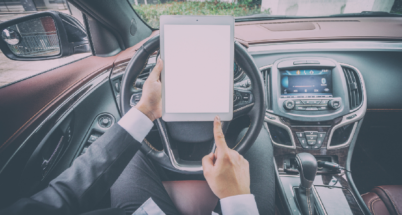 A transparent quote for car transportation charges displayed on a digital tablet.